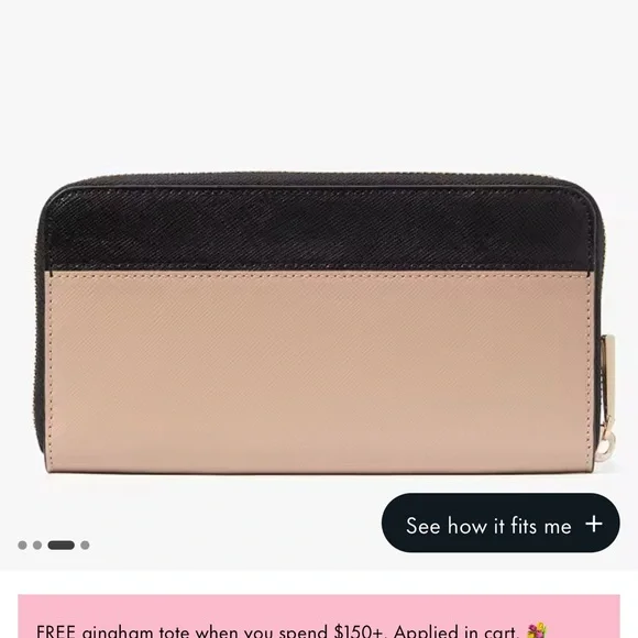 BNIB Kate Spade ♠️ “Madison” large continental wallet, dual colors. Retails $239 - Picture 3 of 6
